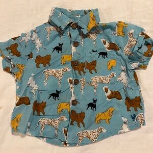 Blue rooster dog shirt